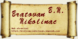 Bratovan Mikolinac vizit kartica